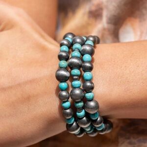 Desert Demand Blue Coil Bracelet